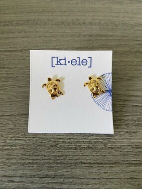 ki-ele • Sea Turtle Plumeria Studs 14k Gold Vermeil